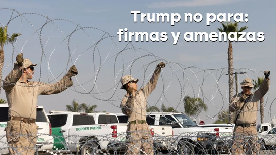 Marines montan una alambrada en Imperial Beach, en California Marines montan una alambrada en Imperial Beach, en California