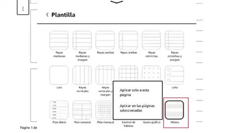 Aplicando la plantilla de música Aplicando la plantilla de música