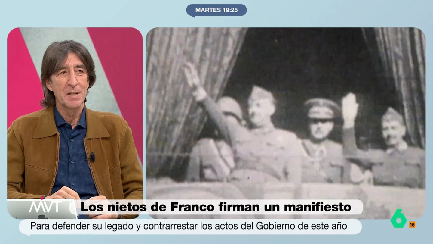 Benjamín Prado, sobre la carta de los nietos de Franco: "Me sigo preguntando por qué en España no es delito la exaltación de un dictador criminal" Benjamín Prado, sobre la carta de los nietos de Franco: "Me sigo preguntando por qué en España no es delito la exaltación de un dictador criminal"
