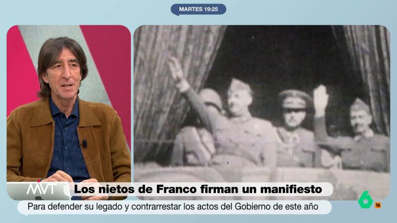 Benjamín Prado, sobre la carta de los nietos de Franco: "Me sigo preguntando por qué en España no es delito la exaltación de un dictador criminal"