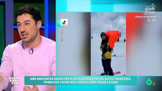 Francisco Cacho explica en qué consiste el 'airbag de esquí': "Es una mochila muy parecida a la de los paracaidistas" Francisco Cacho explica en qué consiste el 'airbag de esquí': "Es una mochila muy parecida a la de los paracaidistas"