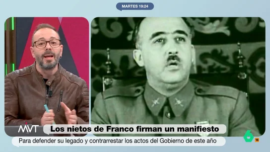 Antonio Maestre relata el origen corrupto de la fortuna de Franco: "Se quedaba con el dinero de una cuenta para los huérfanos de la guerra" Antonio Maestre relata el origen corrupto de la fortuna de Franco: "Se quedaba con el dinero de una cuenta para los huérfanos de la guerra"