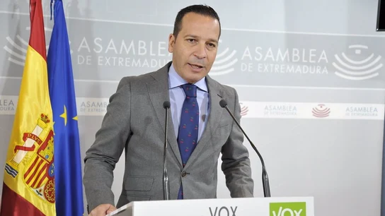 El portavoz de Vox en la Asamblea de Extremadura, Óscar Fernández Calle, en una imagen de archivo El portavoz de Vox en la Asamblea de Extremadura, Óscar Fernández Calle, en una imagen de archivo