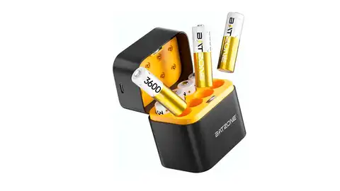 Pilas recargable con estuche de carga Pilas recargable con estuche de carga