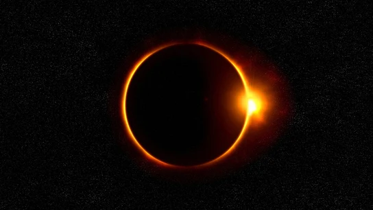 Recreación de un eclipse solar. Recreación de un eclipse solar.