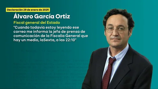 Momento de la declaración de Álvaro García Ortiz, fiscal general del Estado Momento de la declaración de Álvaro García Ortiz, fiscal general del Estado
