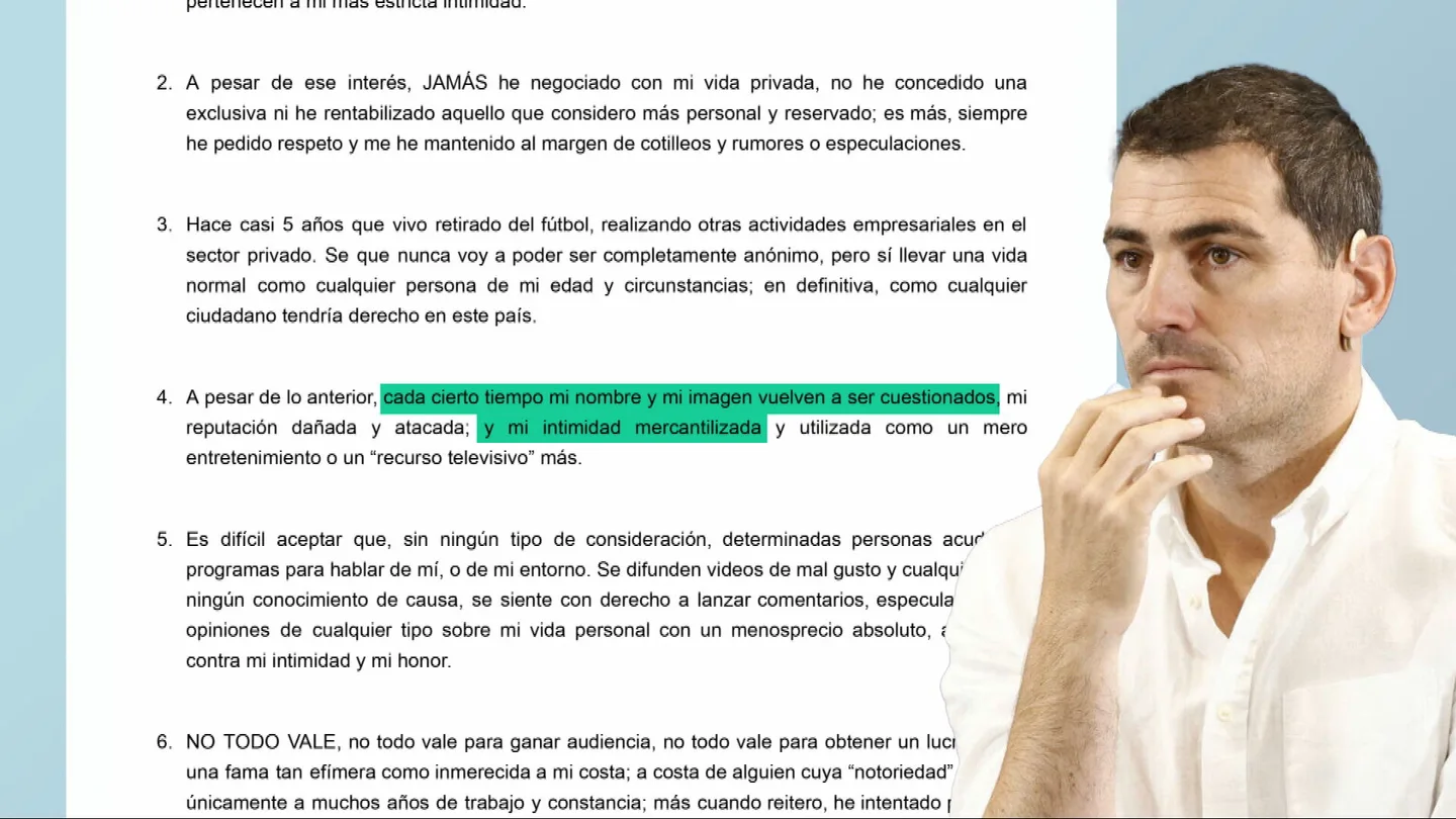 Íker Casillas estalla en un comunicado tras las últimas informaciones sobre su vida privada: "No todo vale" Íker Casillas estalla en un comunicado tras las últimas informaciones sobre su vida privada: "No todo vale"