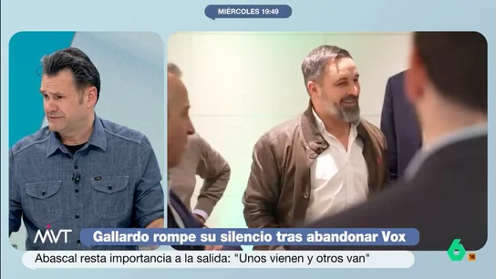 Iñaki López responde a García-Gallardo tras denunciar "chantajes" en Vox "Ya que son tan machitos y están tan comprometidos con España, que cuenten lo que está pasando en Vox y dónde va el dinero", comenta Edu Galán en este vídeo donde Más Vale Tarde analiza las palabras de Gallardo sobre Vox.