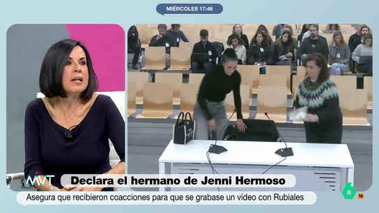 Bea de Vicente valora la "asertividad y credibilidad" del hermano de Jenni Hermoso Beatriz de Vicente analiza la declaración de Rafael Hermoso, hermano de Jenni Hermoso, en el juicio a Luis Rubiales por agresión sexual y coacciones a la futbolista. Las impresiones de la abogada, en este vídeo.