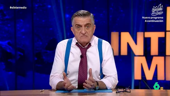 Wyoming, sobre el victimismo de Mazón: "Si vuelve una riada, se podría detener con su cara, la tiene dura e impermeable" Wyoming responde en este vídeo a Carlos Mazón tras asegurar que "la verdad saldrá a la luz": "¿Por fin sabremos por qué estuvo desaparecido durante la riada, no se dignó a cambiar su agenda y no activó el protocolo de emergencia?".