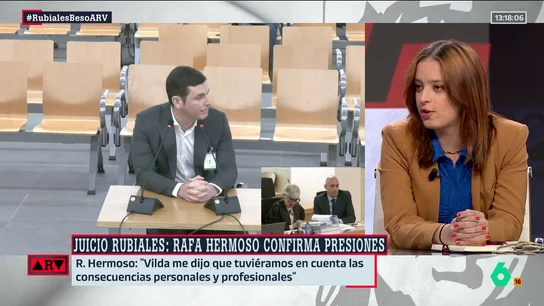 Duval, sobre Rubiales: "Lo más grave es la sensación de impunidad que te lleva a hacer eso sabiendo que lo van a ver millones de personas" Duval, sobre Rubiales: "Lo más grave es la sensación de impunidad que te lleva a hacer eso sabiendo que lo van a ver millones de personas"