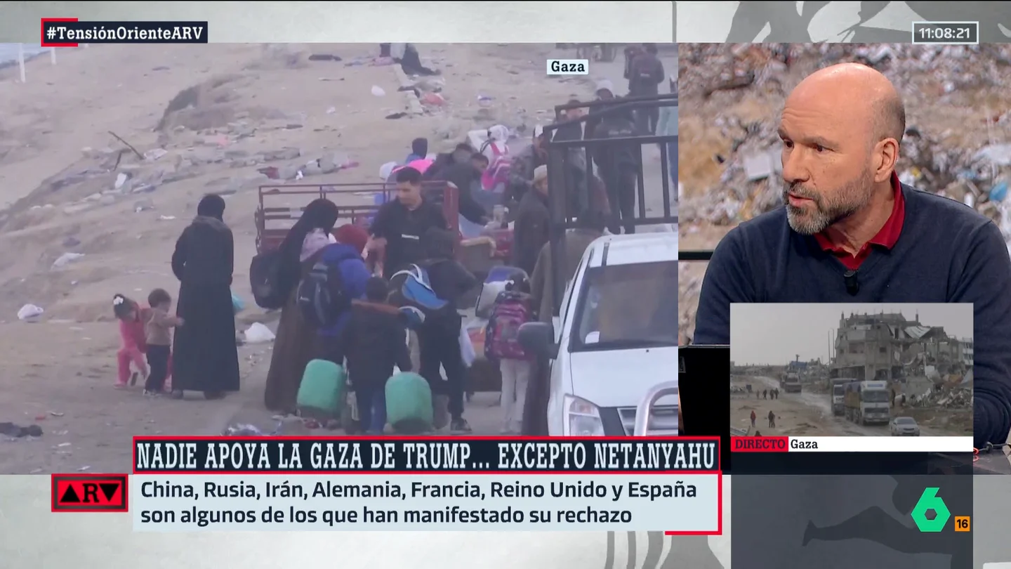 Óscar Vara, del plan de Trump de reubicar a los gazatíes expulsados: "Este es el mundo que Putin quería" Óscar Vara, del plan de Trump de reubicar a los gazatíes expulsados: "Este es el mundo que Putin quería"