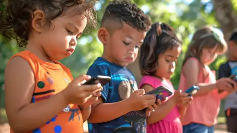 uso de niños pequeños de móviles uso de niños pequeños de móviles