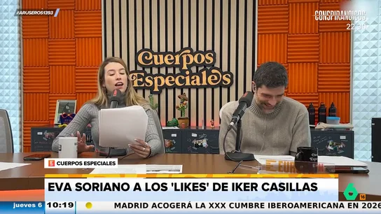 Eva Soriano, a los 'likes' de Iker Casillas: "Tienes al algoritmo con la cabeza loca, hay que saber parar" Eva Soriano, a los 'likes' de Iker Casillas: "Tienes al algoritmo con la cabeza loca, hay que saber parar"