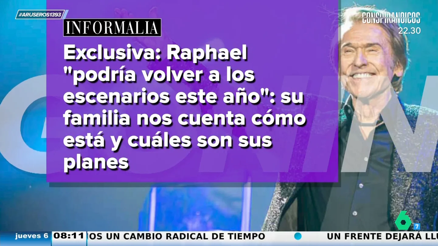 Alfonso Arús, sobre el estado de salud de Raphael: "Parece que evoluciona favorablemente" Alfonso Arús, sobre el estado de salud de Raphael: "Parece que evoluciona favorablemente"