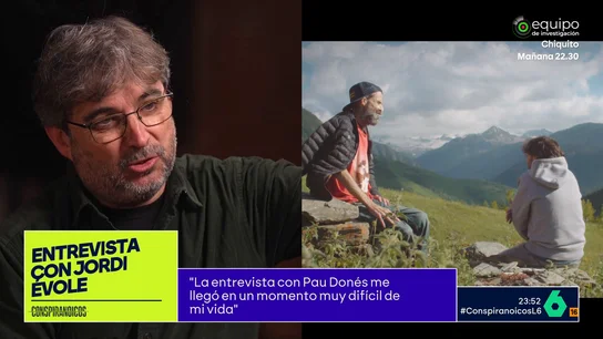 Jordi Évole, sobre su entrevista a Pau Donés: "Me cambia la manera de ver muchas cosas" El periodista ha recordado su entrevista a Pau Donés. El cantante, 15 días antes de morir, decidió charlar con Évole frente a las cámaras. De esa conversación surgió el documental 'Eso que tú me das'.
