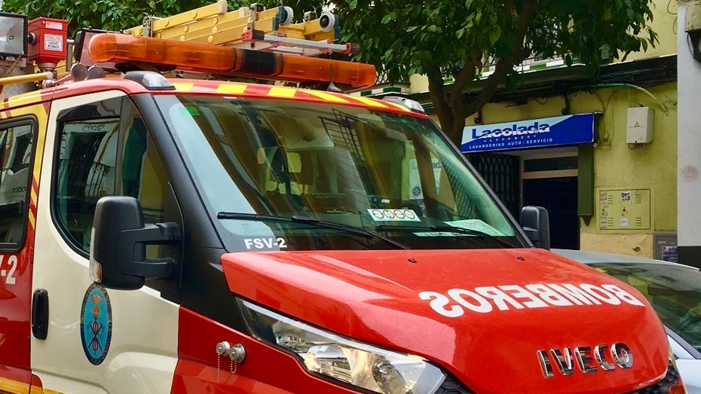 Un camión de bomberos en Sevilla Un camión de bomberos en Sevilla