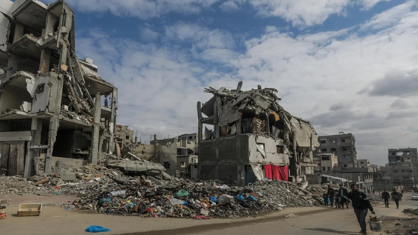 Una zona destruida por los bombardeos en la Franja de Gaza Una zona destruida por los bombardeos en la Franja de Gaza