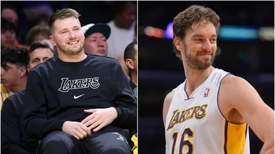Luka Doncic y Pau Gasol  Luka Doncic y Pau Gasol