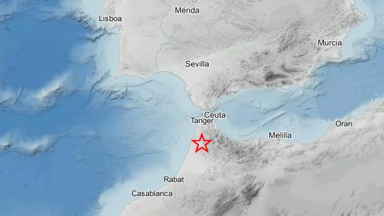Imagen del punto en el que se ha registrado un terremoto en el norte de Marruecos el 10 de febrero de 2025 Imagen del punto en el que se ha registrado un terremoto en el norte de Marruecos el 10 de febrero de 2025