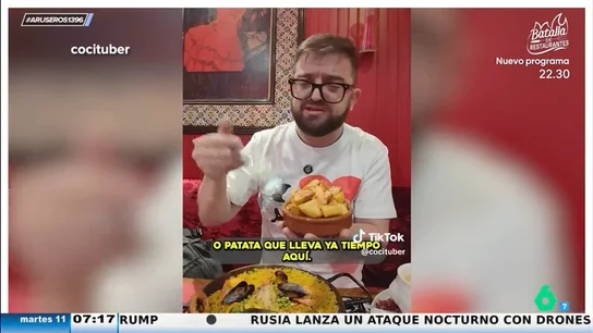 Un youtuber abulense prueba la comida de un bar español que lleva 25 años en París: "Qué p*** asco, tío" Un youtuber abulense prueba la comida de un bar español que lleva 25 años en París: "Qué p*** asco, tío"