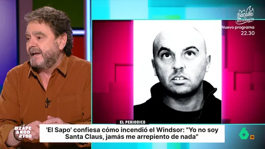 ¿Quién es el Sapo, el delincuente que se atribuyó el incendio del Windsor?: "Es conocido por muchos atracos" El criminal confesó que había provocado el incendio cuando el delito ya había quedado prescrito. Paco Jiménez explica que, dado el historial criminal de El Sapo "no es descartable" que este pudiera haber causado el incendio por "encargo".
