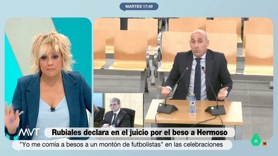 Cristina Pardo critica las explicaciones de Rubiales: "A ver si alguien va a interpretar que quieres eso y te mete la lengua hasta el corvejón" Cristina Pardo critica las explicaciones de Rubiales: "A ver si alguien va a interpretar que quieres eso y te mete la lengua hasta el corvejón"