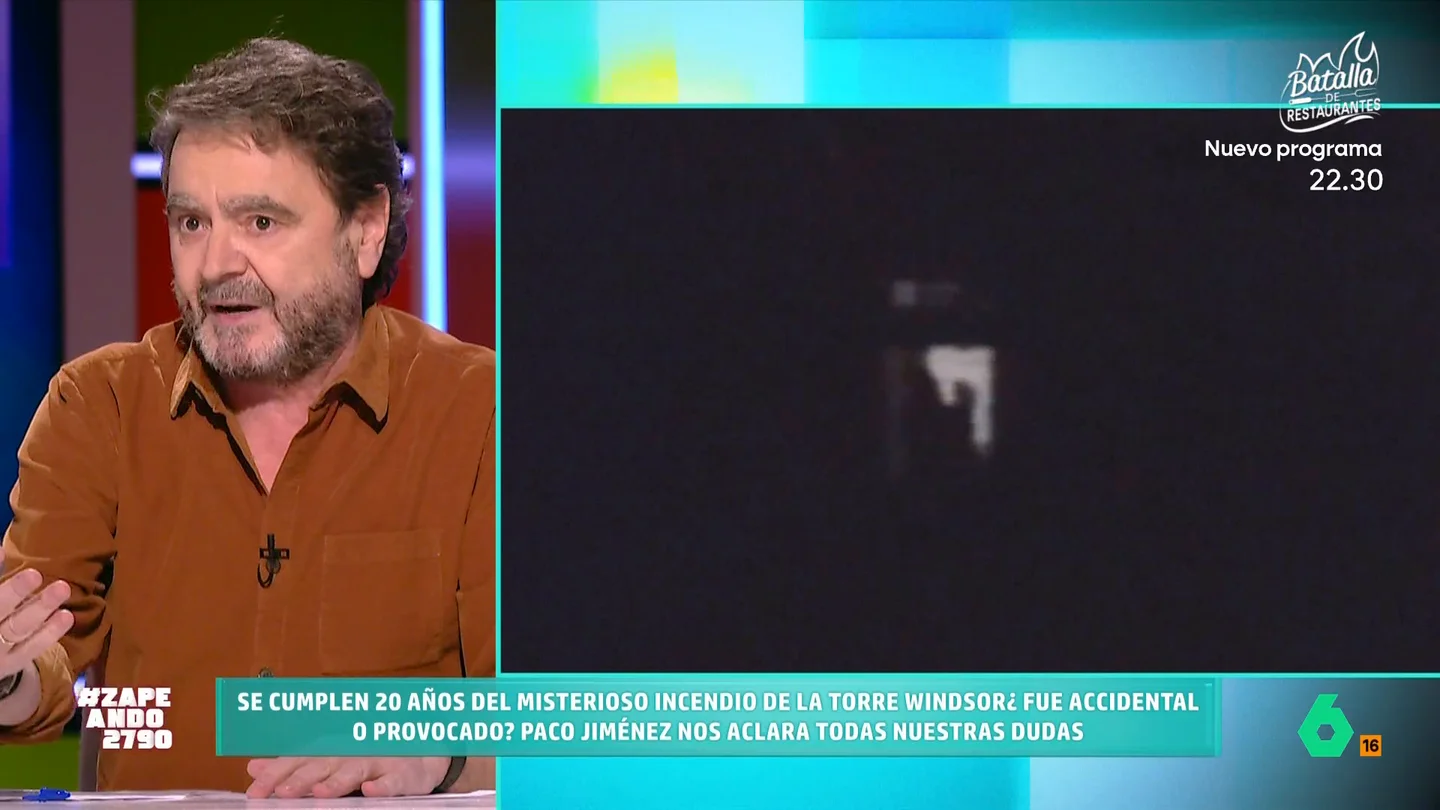Unas sombras extrañas y mangueras sin presión: Paco Jiménez desvela los misterios entorno al incendio del Windsor El incendio del edificio Windsor, que tuvo lugar en el año 2005, sigue rodeado de misterios que, 20 años después, todavía no han sido resueltos.