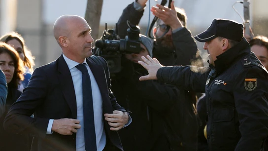 Luis Rubiales, a su llegada a la Audiencia Nacional, en una imagen de archivo. Luis Rubiales, a su llegada a la Audiencia Nacional, en una imagen de archivo.