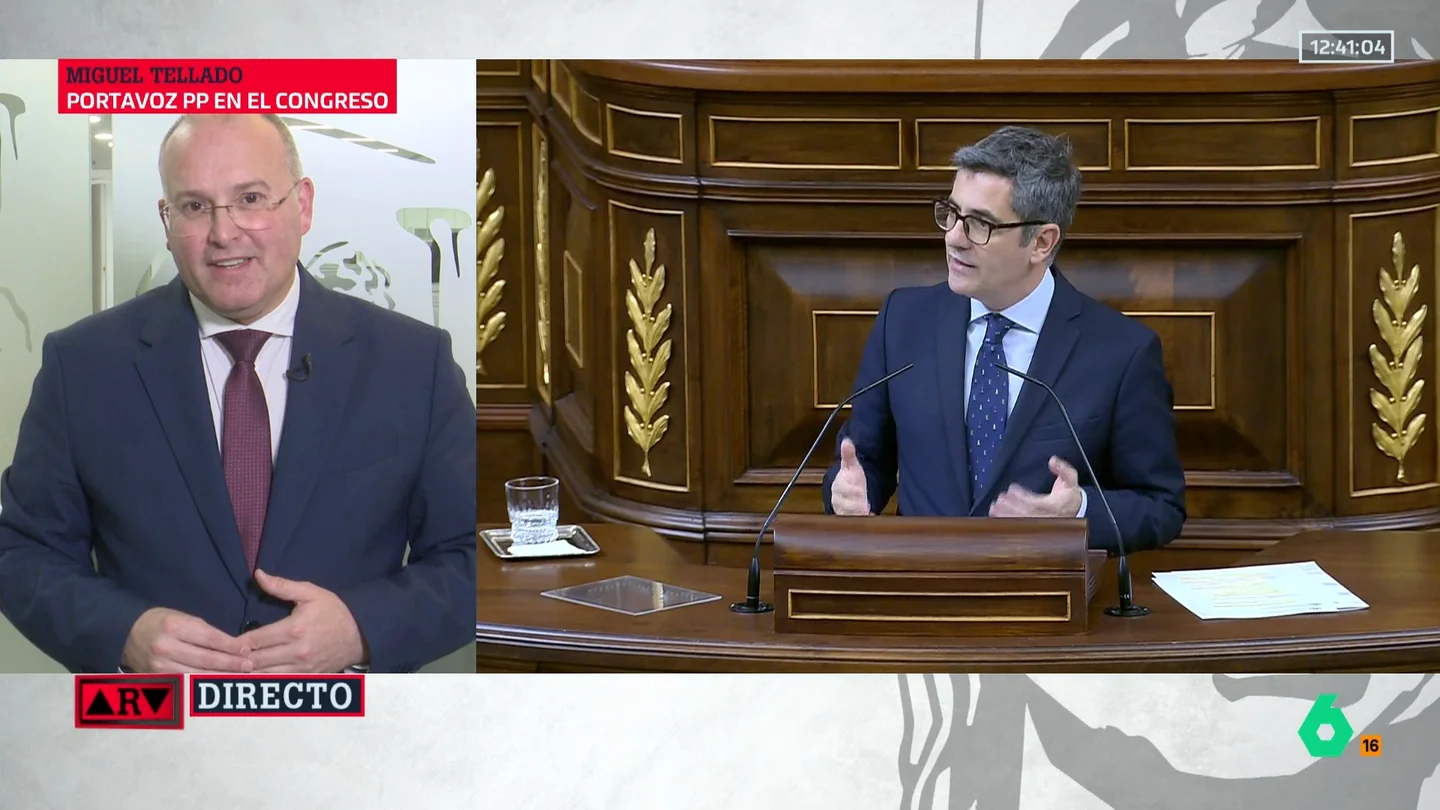 Miguel Tellado (PP) califica de "tramposo profesional" a Bolaños: "Trata con muy poco respeto la inteligencia de los españoles" Miguel Tellado (PP) califica de "tramposo profesional" a Bolaños: "Trata con muy poco respeto la inteligencia de los españoles"