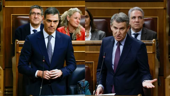 Pedro Sánchez y Alberto Núñez Feijóo en el Congreso Pedro Sánchez y Alberto Núñez Feijóo en el Congreso