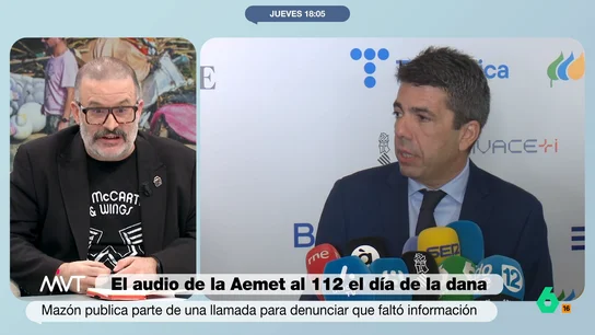 Edu Galán, a Mazón tras publicar un audio sesgado sobre la DANA: "Todos en el PP saben que está finiquitado" Más Vale Tarde analiza el audio de la llamada entre la AEMET y Emergencias de Valencia, que Mazón publicaba en sus redes de manera sesgada. En este vídeo, Edu Galán le recomienda que se vaya "porque se está haciendo mucho daño".