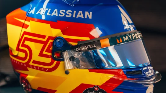Casco de Carlos Sainz Casco de Carlos Sainz