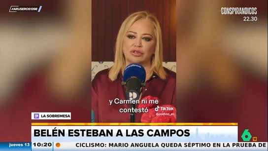 Belén Esteban, contra las Campos: "Las tengo bloqueadas y no quiero saber nada de ellas" Belén Esteban, contra las Campos: "Las tengo bloqueadas y no quiero saber nada de ellas"