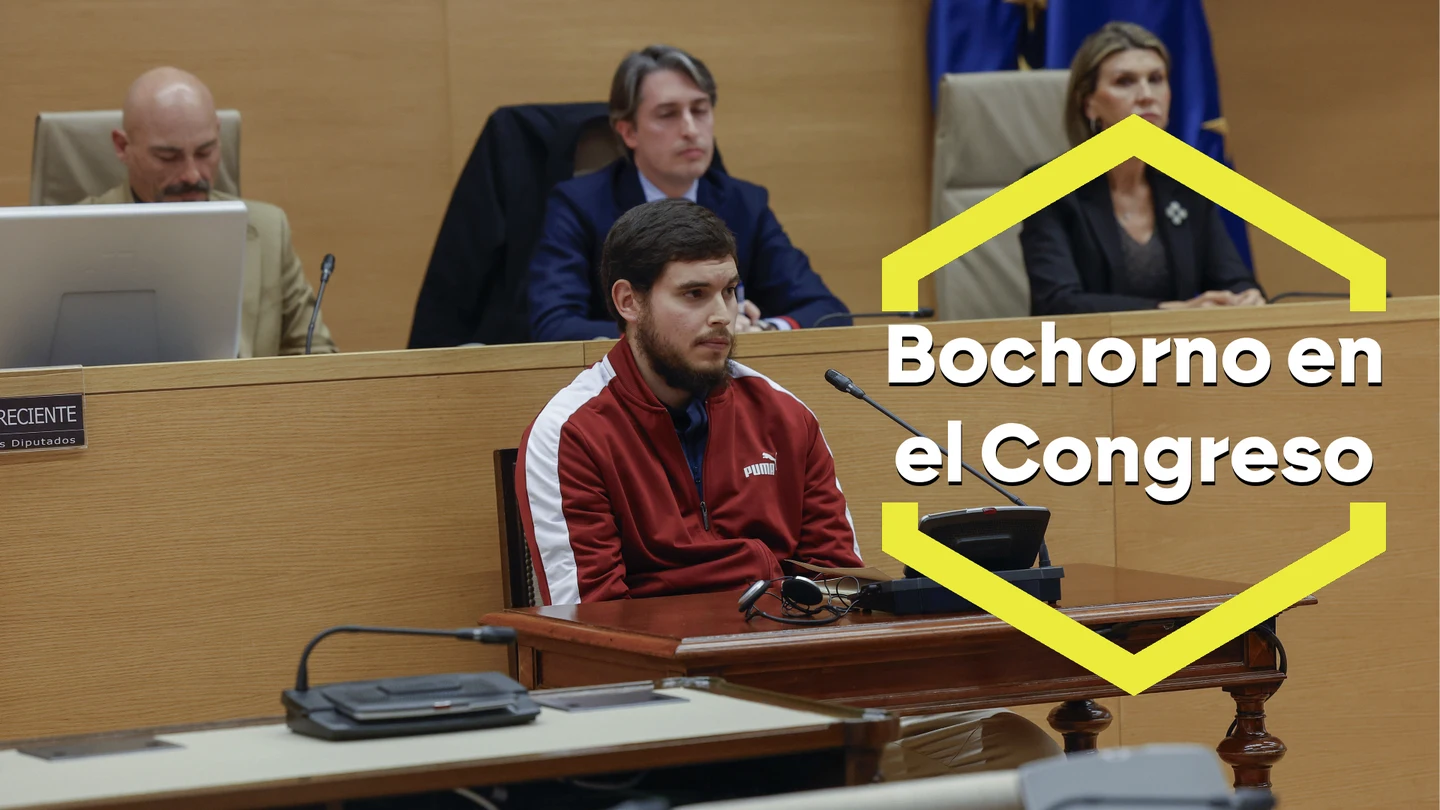 Mohamed Houli Chemlal, uno de los dos terroristas supervivientes de los atentados yihadistas perpetrados en Las Ramblas de Barcelona y Cambrils (Tarragona) en 2017, durante su comparecencia en el Congreso. Mohamed Houli Chemlal, uno de los dos terroristas supervivientes de los atentados yihadistas perpetrados en Las Ramblas de Barcelona y Cambrils (Tarragona) en 2017, durante su comparecencia en el Congreso.