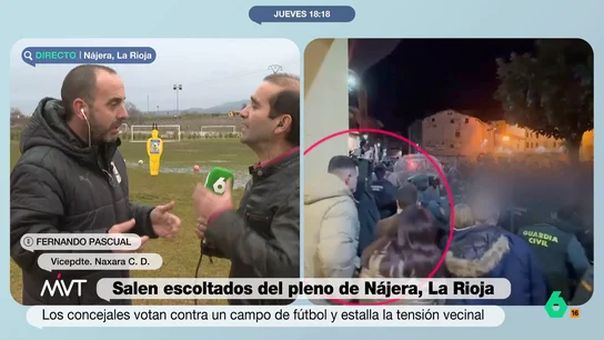 Un testigo de los disturbios en Nájera por el rechazo a reformar el campo de fútbol: “Si el Ayuntamiento hubiera ido sin escolta, no habría pasado nada” Un testigo de los disturbios en Nájera por el rechazo a reformar el campo de fútbol: “Si el Ayuntamiento hubiera ido sin escolta, no habría pasado nada”