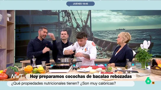 Pablo Ojeda desvela por qué es "obligatorio meter encurtidos en todos los platos": "Para la microbiota es absolutamente top" Mientras el chef con estrella Michelin Carlos Maldonado remata sus cocochas con tortilla vaga con unas cebollas encurtidas, Pablo Ojeda explica las geniales propiedades de añadir a cada comida encurtidos o fermentados.