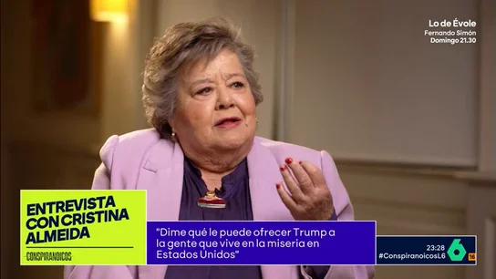 Cristina Almeida reflexiona sobre las ideologías en Conspiranoicos Cristina Almeida reflexiona sobre las ideologías en Conspiranoicos
