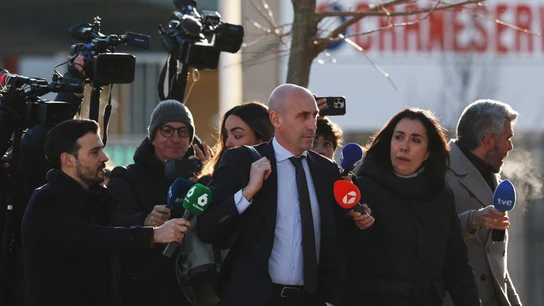 Luis Rubiales, a su llegada a la Audiencia Nacional, este jueves. Luis Rubiales, a su llegada a la Audiencia Nacional, este jueves.