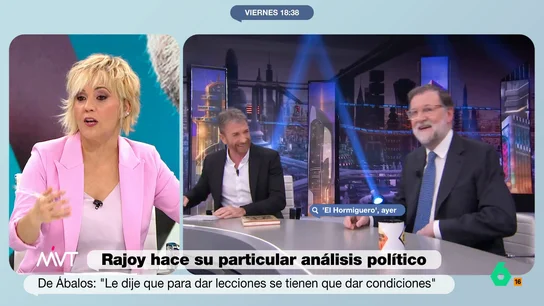 Cristina Pardo recuerda el fin de Rajoy como presidente: "Su moción de censura la defendió Ábalos" El expresidente popular ha visitado el programa de Antena 3 para repasar su trayectoria, los momentos más destacados de su carrera y hacer un análisis de la política actual.