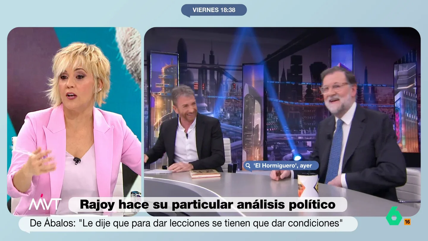 Cristina Pardo recuerda el fin de Rajoy como presidente: "Su moción de censura la defendió Ábalos" El expresidente popular ha visitado el programa de Antena 3 para repasar su trayectoria, los momentos más destacados de su carrera y hacer un análisis de la política actual.