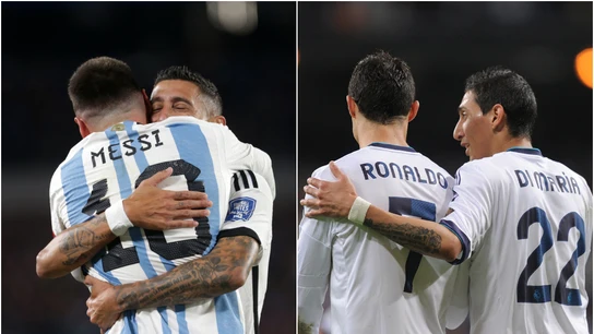 Di María, con Messi y Cristiano Di María, con Messi y Cristiano