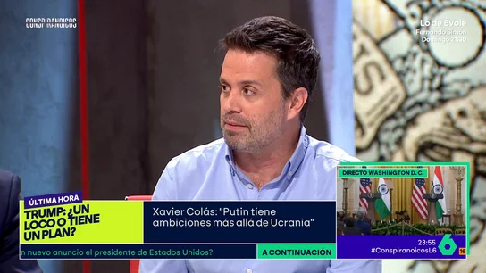 Xavier Colás, tajante: "Trump en realidad no sabe lo que está haciendo; veremos hasta dónde llega su show" Xavier Colás, excorresponsal de 'El Mundo' en Moscú, analiza las negociaciones sobre Ucrania entre Rusia y Estados Unidos, y asegura que Trump "no es un animal televisivo, no un animal geopolítico" y duda que sea "un maestro de la negociación".