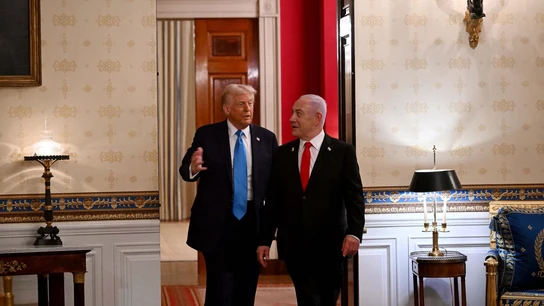 Donald Trump y Benjamin Netanyahu, en su último encuentro. Donald Trump y Benjamin Netanyahu, en su último encuentro.