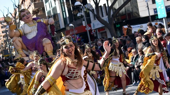 El desfile del Domingo de Piñata de Ciudad Real, durante el carnaval de 2019. El desfile del Domingo de Piñata de Ciudad Real, durante el carnaval de 2019.