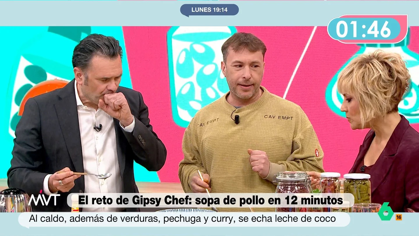 Gipsy Chef pone a prueba a Cristina Pardo e Iñaki López con el picante 'aliento de dragón': "Se me van a poner los morros..." Gipsy Chef pone a prueba a Cristina Pardo e Iñaki López con el picante 'aliento de dragón': "Se me van a poner los morros..."