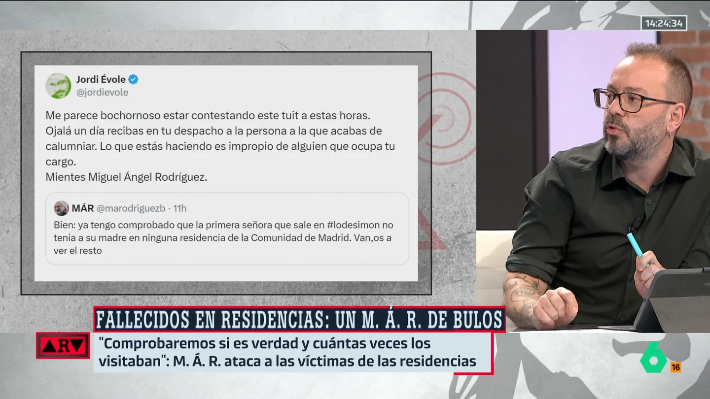 Maestre señala que Miguel Ángel Rodríguez "sabía que mentía" sobre la hija de una de las víctimas de las residencias Maestre señala que Miguel Ángel Rodríguez "sabía que mentía" sobre la hija de una de las víctimas de las residencias