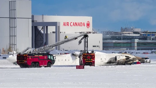 El avión de Delta Air Lines accidentado en el Aeropuerto Internacional Pearson de Toronto El avión de Delta Air Lines accidentado en el Aeropuerto Internacional Pearson de Toronto