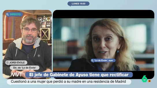 Jordi Évole, tras pedirle MAR los datos de los familiares de muertos en las residencias: "Es inhumano hasta para él" Jordi Évole asegura estar "en shock" tras los polémicos tuits de Miguel Ángel Rodríguez poniendo en duda la veracidad de los testimonios de familiares de fallecidos en las residencias de la Comunidad de Madrid que participaron en 'Lo de Évole'.