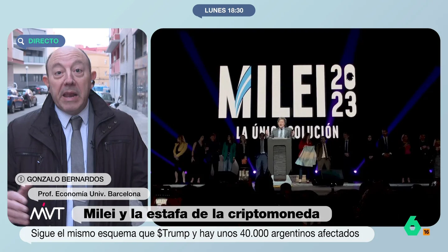 MVT Bernardos, a los afectados por la 'criptoestafa' de Milei: "Uno se hace adulto en la inversión perdiendo dinero" MVT Bernardos, a los afectados por la 'criptoestafa' de Milei: "Uno se hace adulto en la inversión perdiendo dinero"